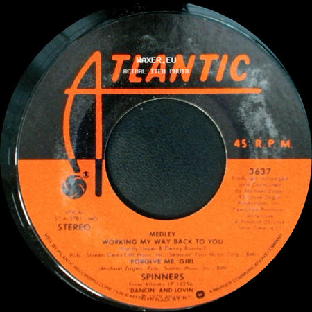 Spinners - Disco Ride / Medley Working My Way Back To You / Forgive Me, Girl side B