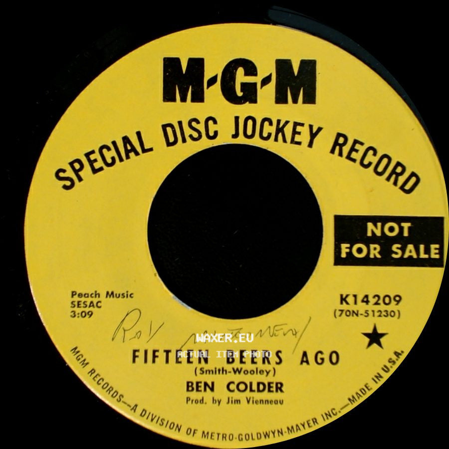 Ben Colder - Fifteen Beers Ago / Sunday Mornin' Comin' Down side A