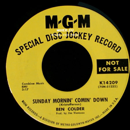 Ben Colder - Fifteen Beers Ago / Sunday Mornin' Comin' Down side B