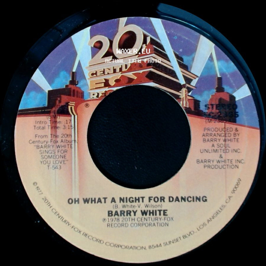 Barry White - You're So Good You're Bad / Oh What A Night For Dancing side B