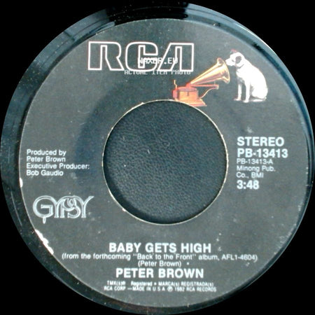 Peter Brown - The Love Game / Baby Gets High side B