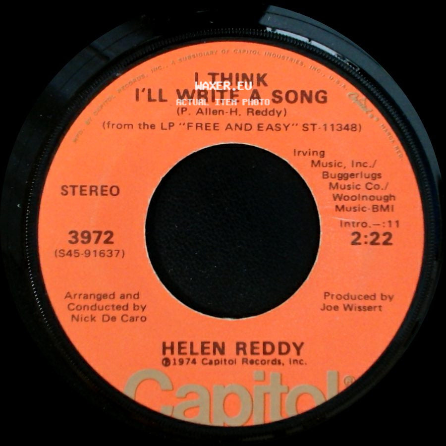 Helen Reddy - I Think I'll Write A Song / Angie Baby side A