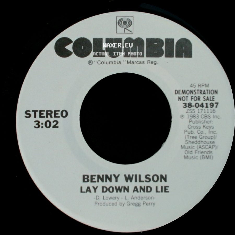 Benny Wilson - Lay Down And Lie / Lay Down And Lie side A