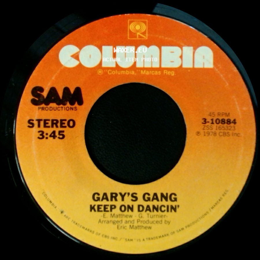 Gary's Gang - Keep On Dancin' / Do It At The Disco side A