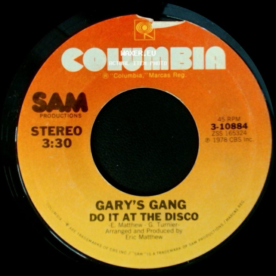 Gary's Gang - Keep On Dancin' / Do It At The Disco side B