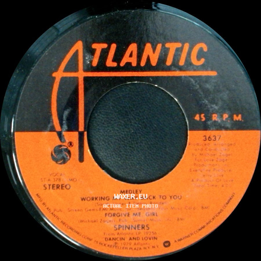 Spinners - Medley: Working My Way Back To You / Forgive Me, Girl / Disco Ride side A