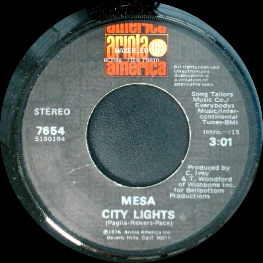 Mesa - Sailing Ships / City Lights side B