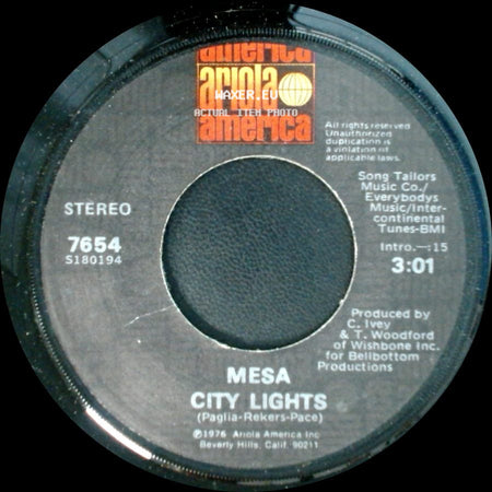 Mesa - Sailing Ships / City Lights side B