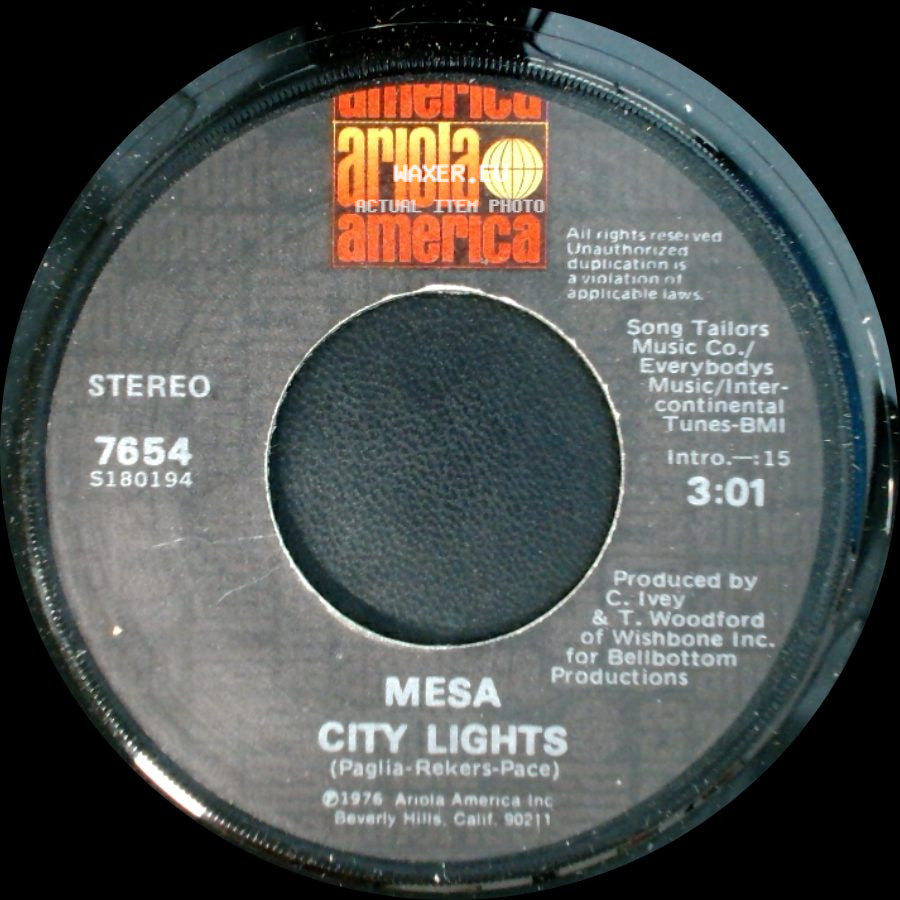 Mesa - City Lights / Sailing Ships side A
