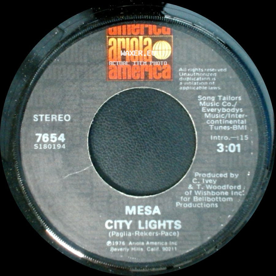 Mesa - Sailing Ships / City Lights side B