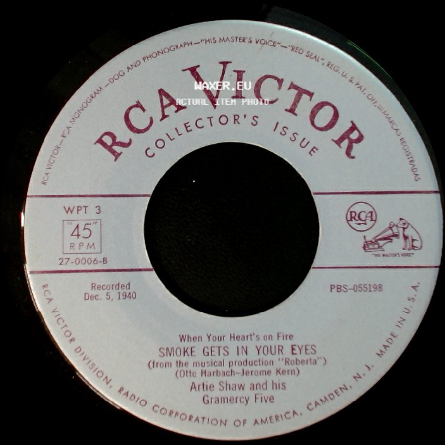 Artie Shaw And His Gramercy Five / Benny Goodman Quartet - Smoke Gets In Your Eyes / Stompin' At The Savoy side A