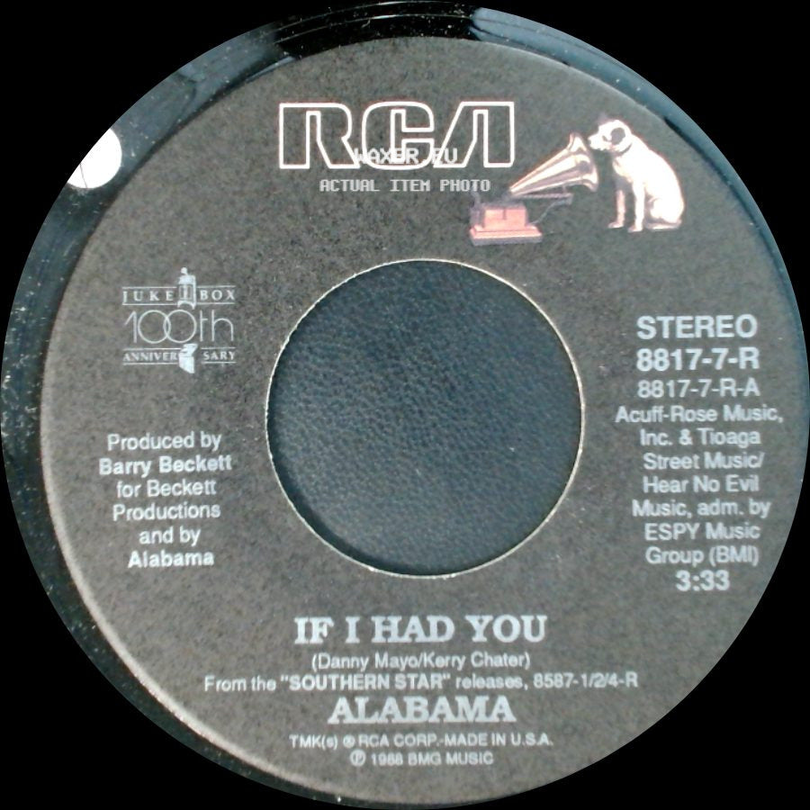 Alabama - I Showed Her / If I Had You side B