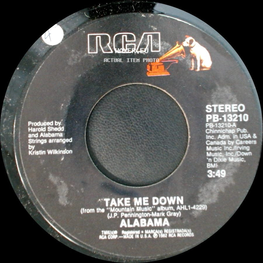 Alabama - Lovin' You Is Killin' Me / Take Me Down side B