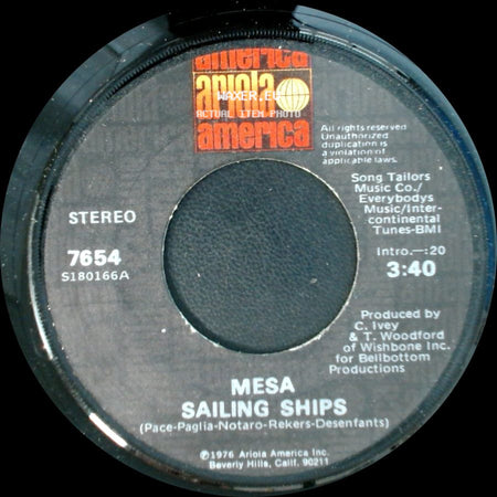Mesa - Sailing Ships / City Lights side A