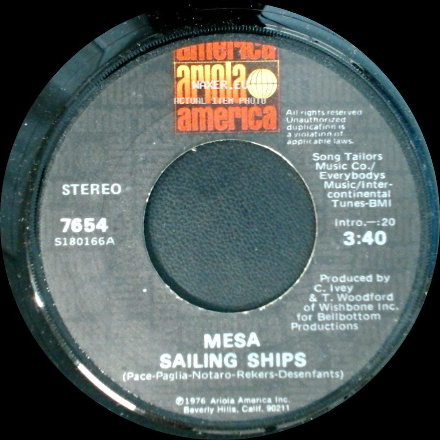 Mesa - City Lights / Sailing Ships side B