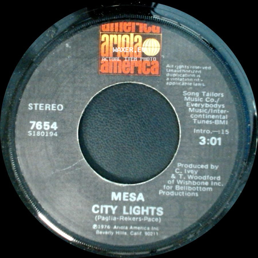 Mesa - Sailing Ships / City Lights side B