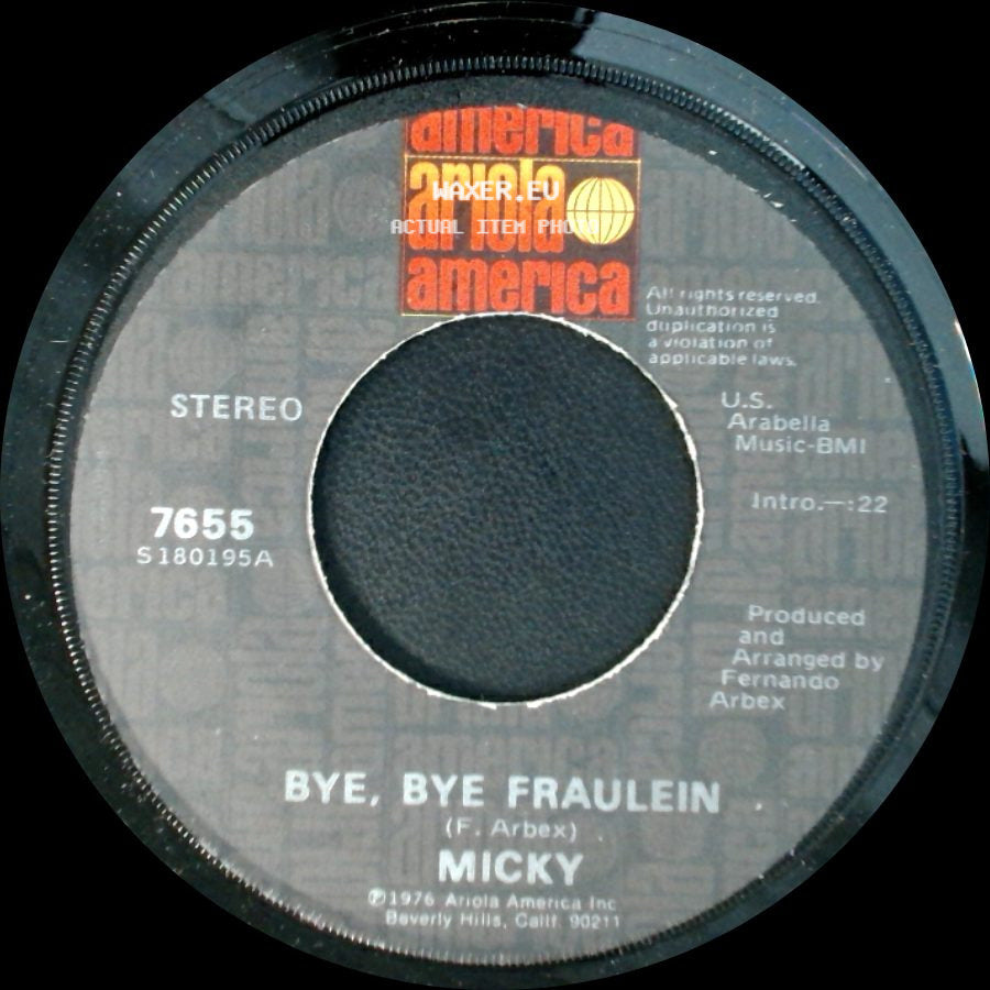 Micky - Bruja Por Amor / Bye, Bye Fraulein side B