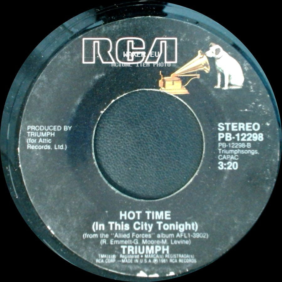 Triumph - Magic Power / Hot Time (In This City Tonight) side B