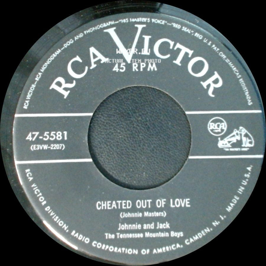 Johnnie And Jack - Love Trap / Cheated Out Of Love side B