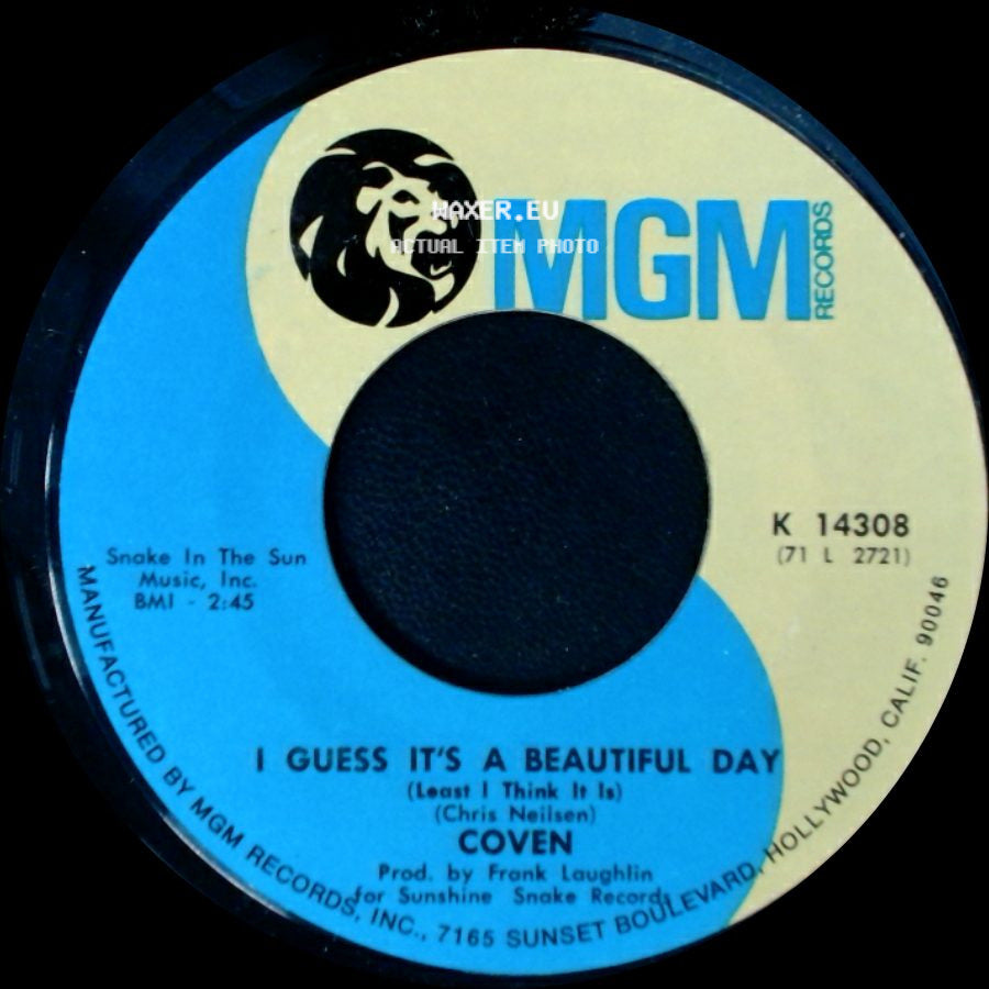 Coven - I Guess It's A Beautiful Day (Least I Think It Is) / One Tin Soldier (The Legend Of Billy Jack) side A