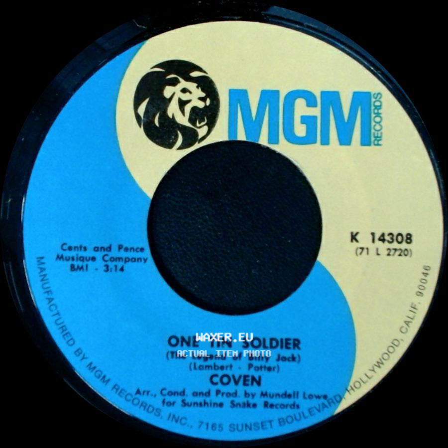 Coven - I Guess It's A Beautiful Day / One Tin Soldier (The Legend Of Billy Jack) side B