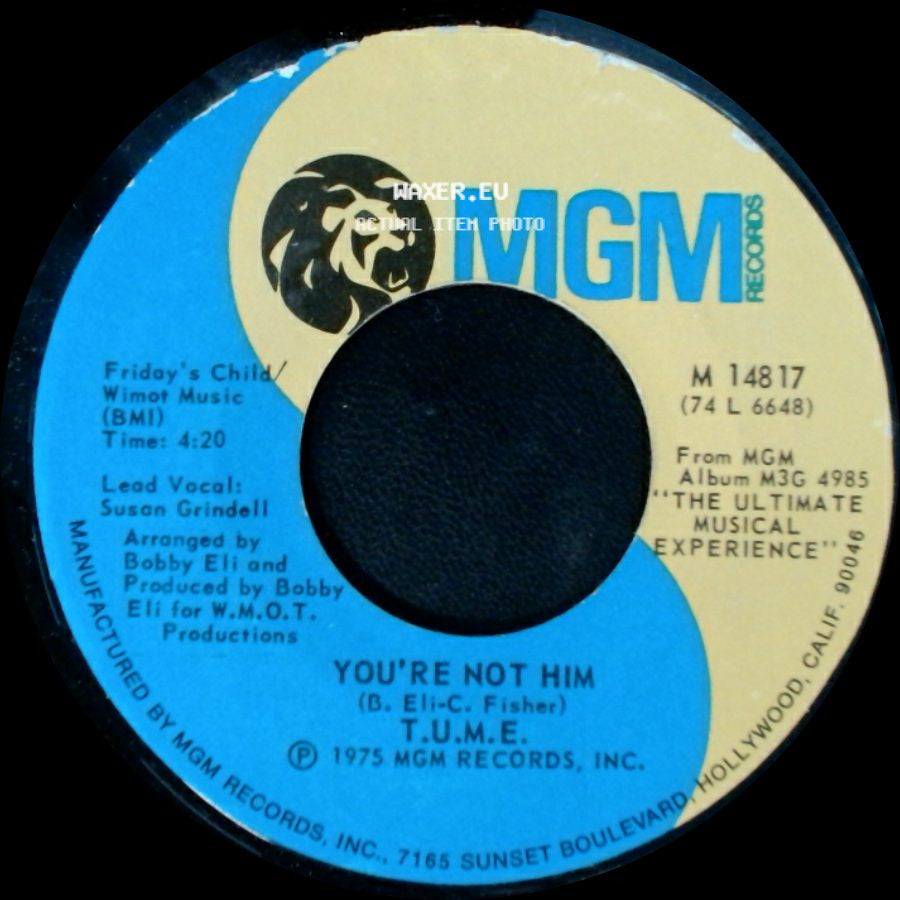 T.U.M.E. - You're Not Him / Telling It Like It Is side A