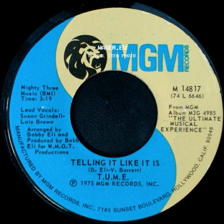 T.U.M.E. - You're Not Him / Telling It Like It Is side B