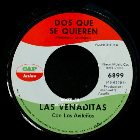 Las Venaditas Con Los Avileños - Dos Que Se Quieren / Historia De Un Preso side A
