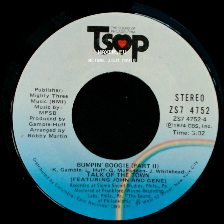 Mfsb - Bumpin' Boogie (Part Ii) / Talk Of The Town (Featuring John And Gene) / Bumpin' Boogie (Part I) side A