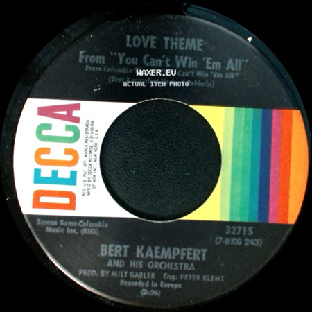 Bert Kaempfert And His Orchestra - Love Theme From "You Can't Win 'em All" / Flight To Mecca side A