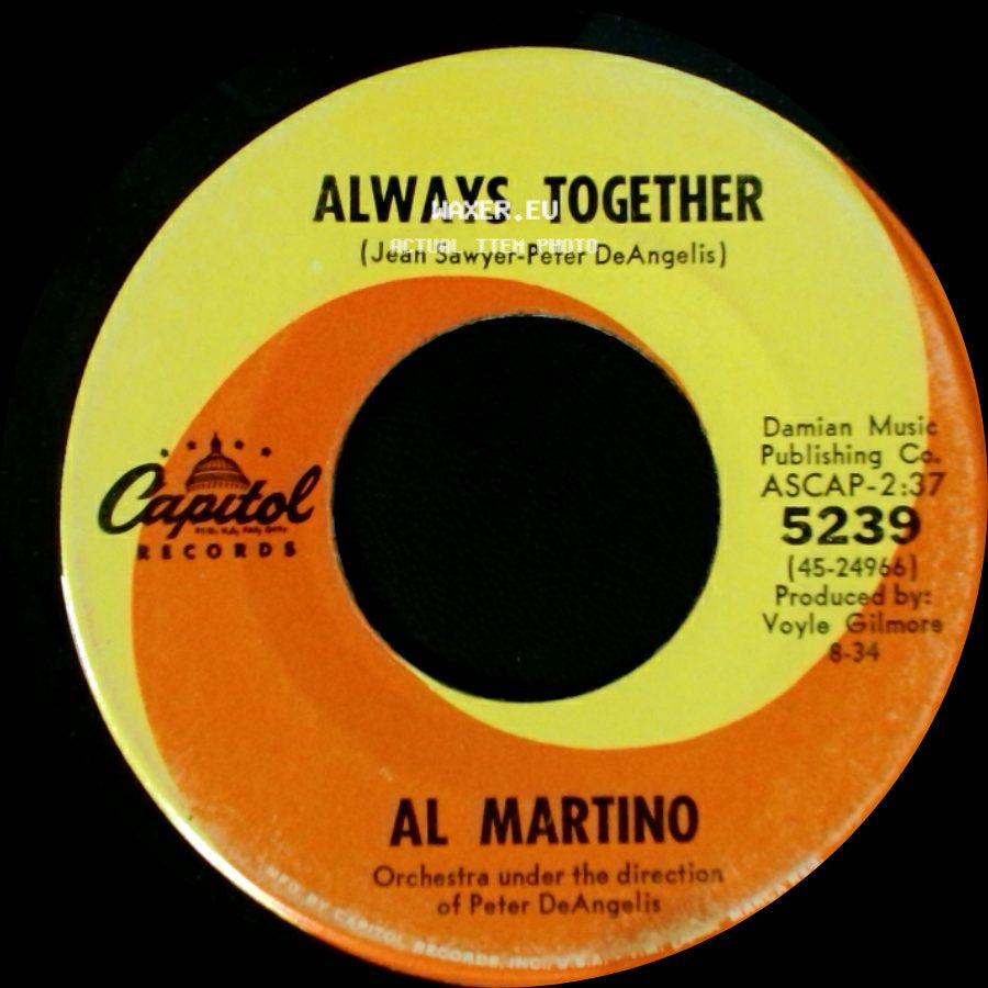 Al Martino - Always Together / Thank You For Loving Me side A