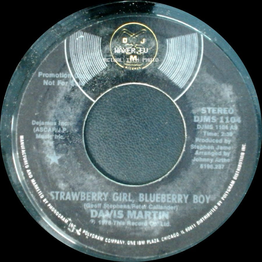 Davis Martin - Another Love Song / Strawberry Girl Blueberry Boy side B