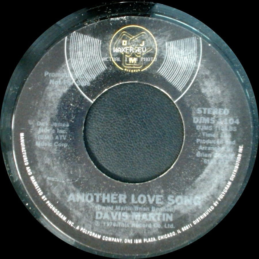 Davis Martin - Another Love Song / Strawberry Girl, Blueberry Boy side A