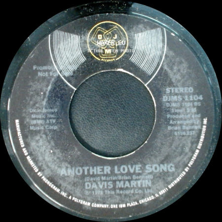 Davis Martin - Strawberry Girl Blueberry Boy / Another Love Song side B