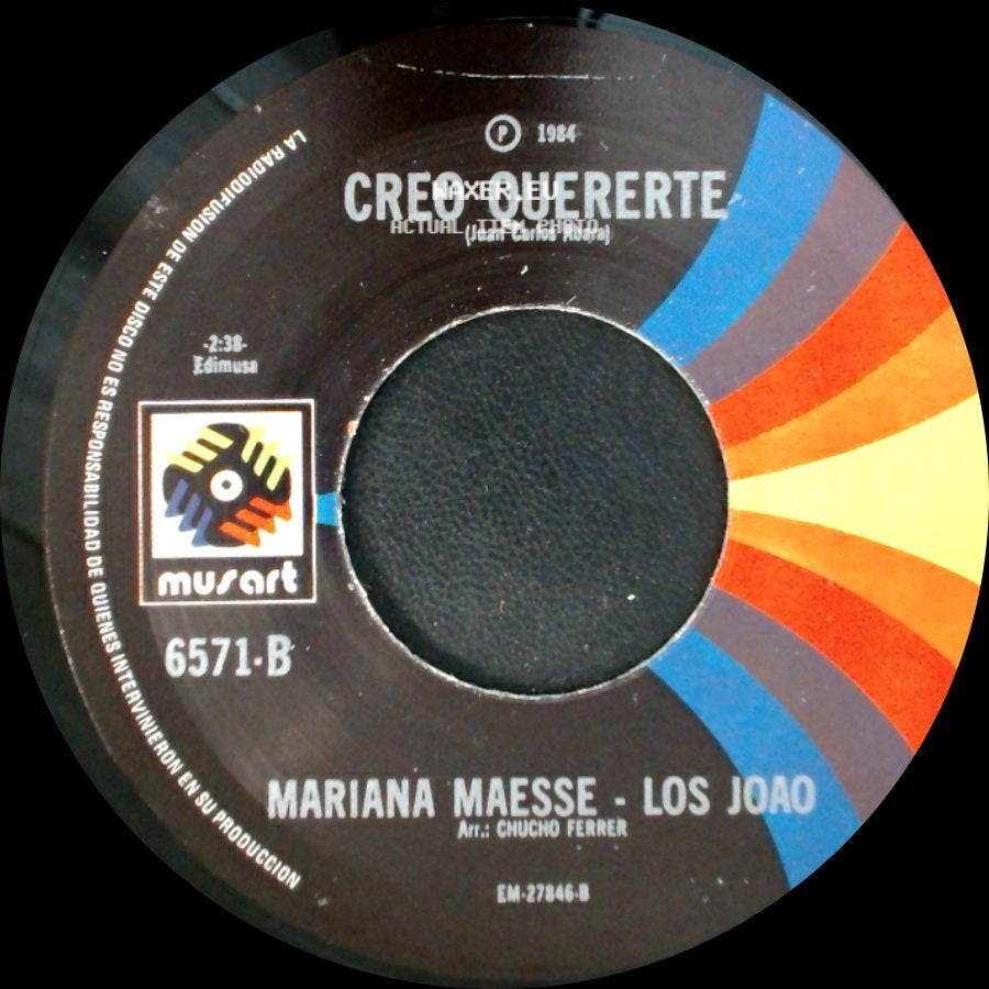 Mariana Maesse - Los Joao / Los Joao - Creo Quererte / El Parasol side A