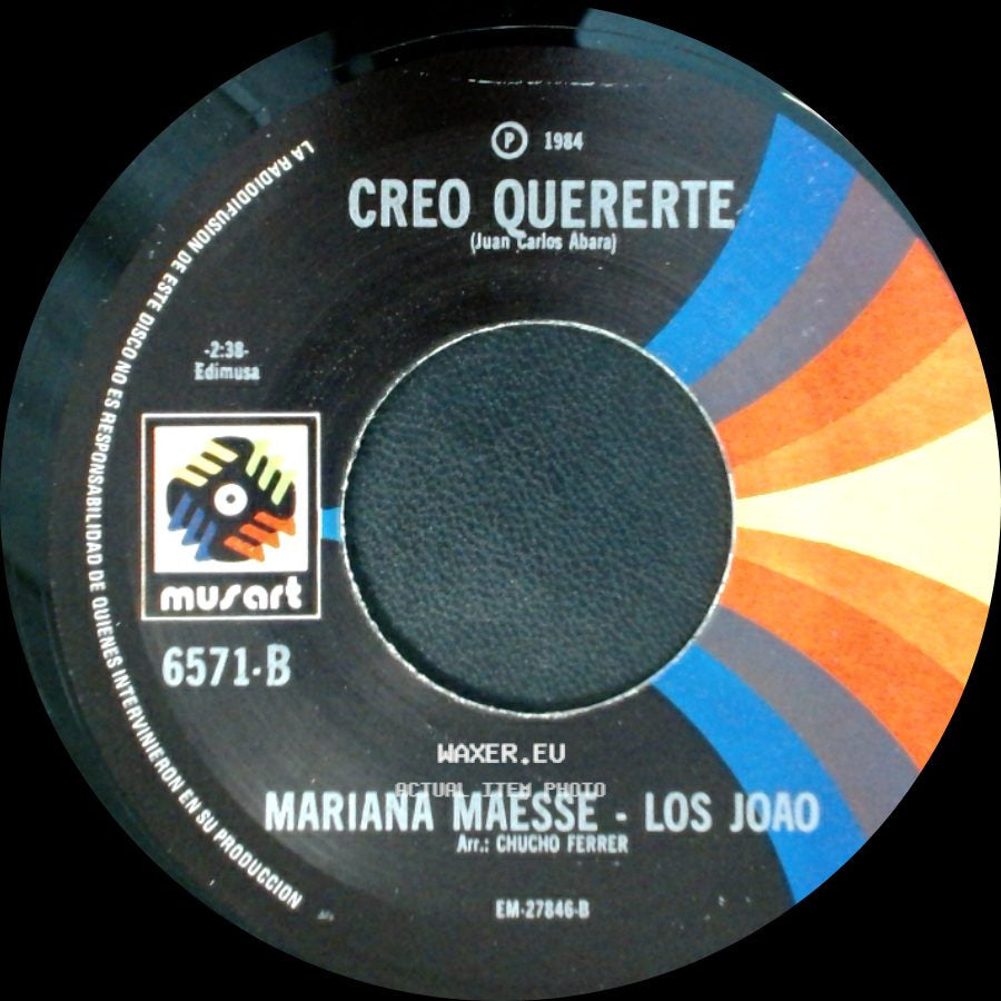 Los Joao / Mariana Maesse - Los Joao - El Parasol / Creo Quererte side B