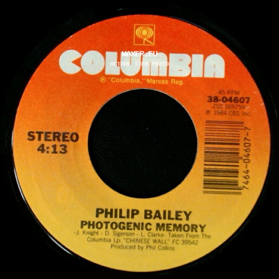 Philip Bailey - Photogenic Memory / Children Of The Ghetto side A