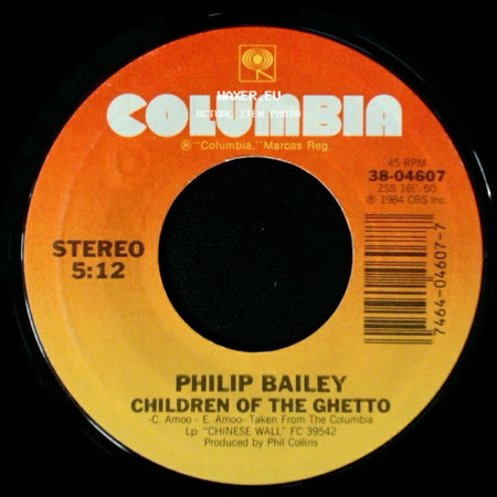 Philip Bailey - Photogenic Memory / Children Of The Ghetto side B