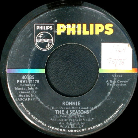 The 4 Seasons - Born To Wander / Ronnie side B