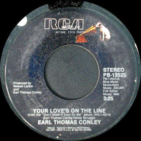Earl Thomas Conley - Under Control / Your Love's On The Line side B