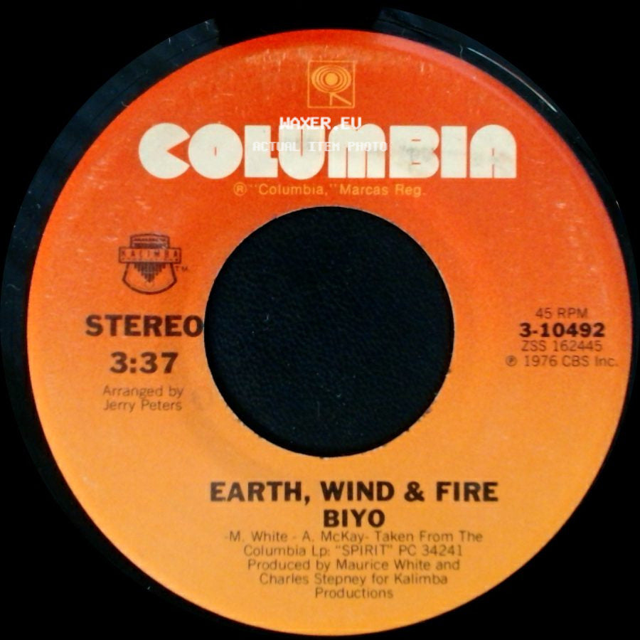 Earth, Wind & Fire - Biyo / On Your Face side A