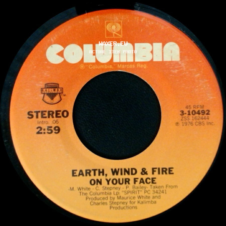 Earth, Wind & Fire - Biyo / On Your Face side B