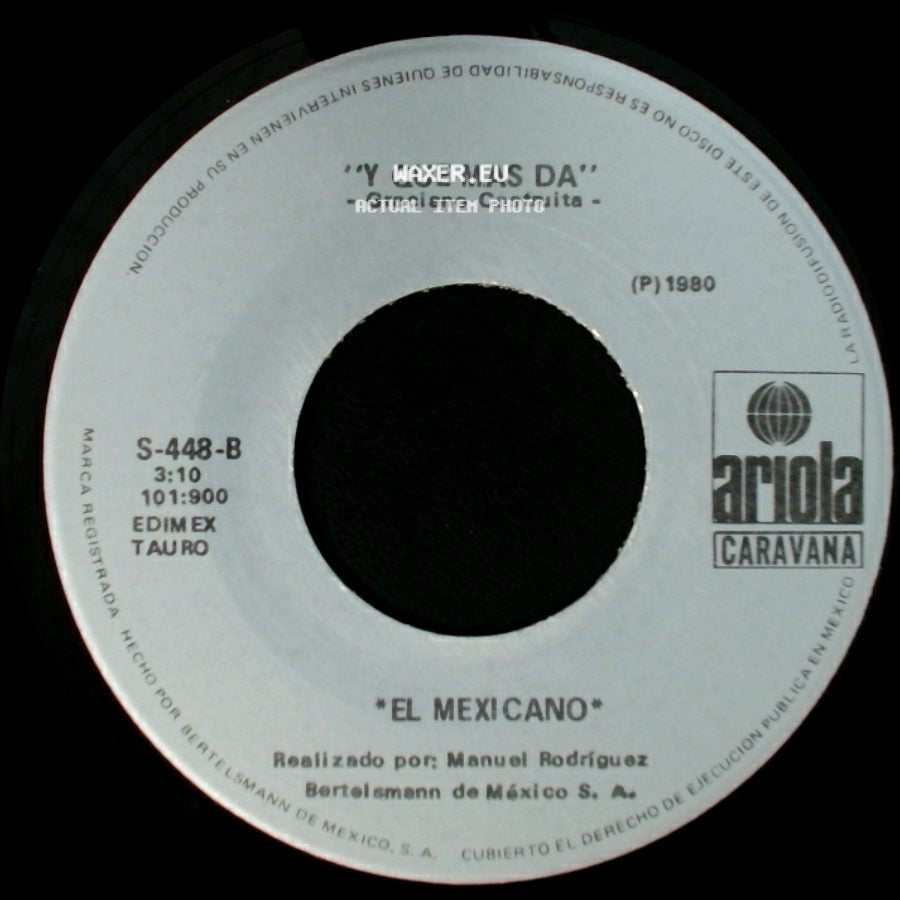 Noe Baena Espindola / El Mexicano - Caminos De La Vida / Y Que Mas Da side B