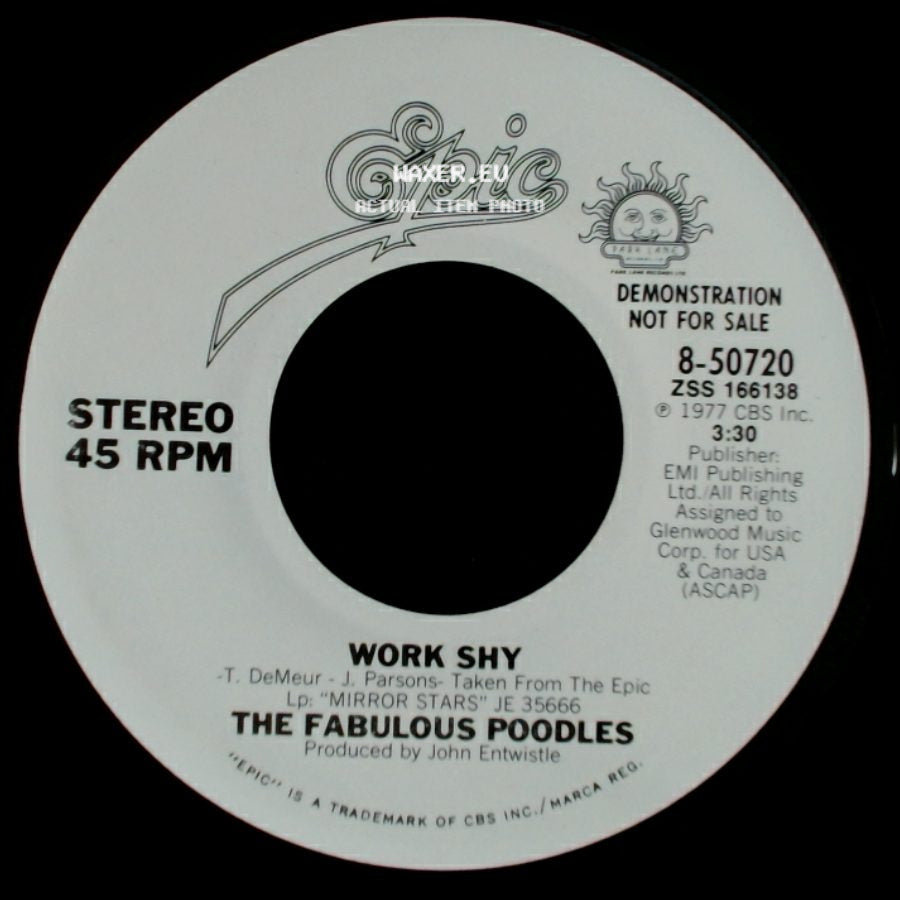 The Fabulous Poodles - Work Shy / Work Shy side A