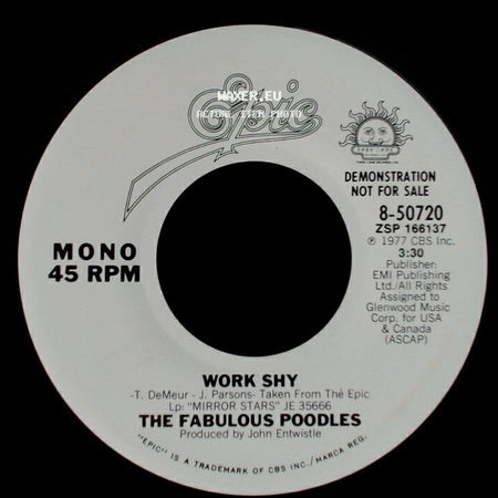 The Fabulous Poodles - Work Shy / Work Shy side B