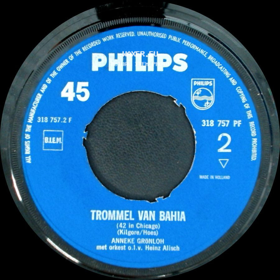 Anneke Grönloh - Brandend Zand / Trommel Van Bahia side B