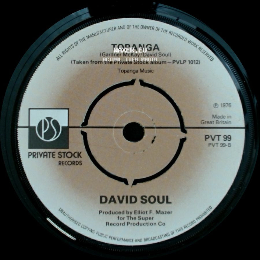 David Soul - Topanga / Going In With My Eyes Open side A