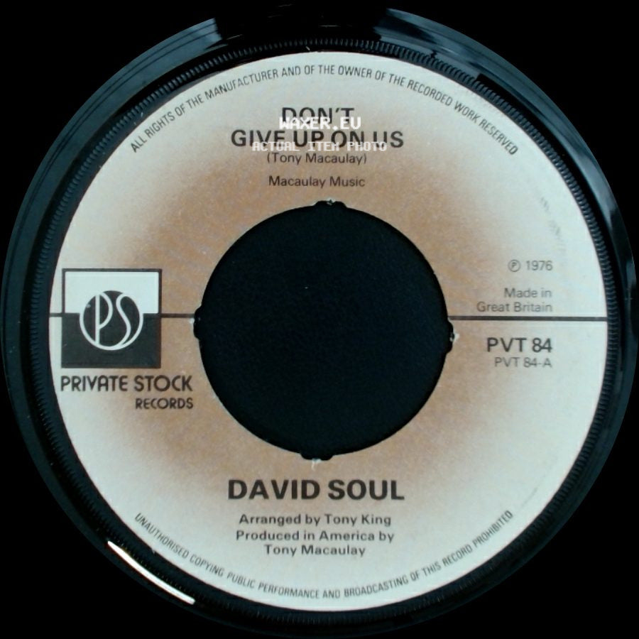 David Soul - Black Bean Soup / Don't Give Up On Us side B