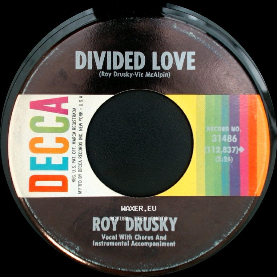 Roy Drusky - You Never Cried / Divided Love side B
