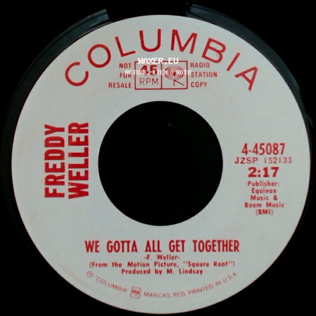 Freddy Weller - I Shook The Hand / We Gotta All Get Together side B